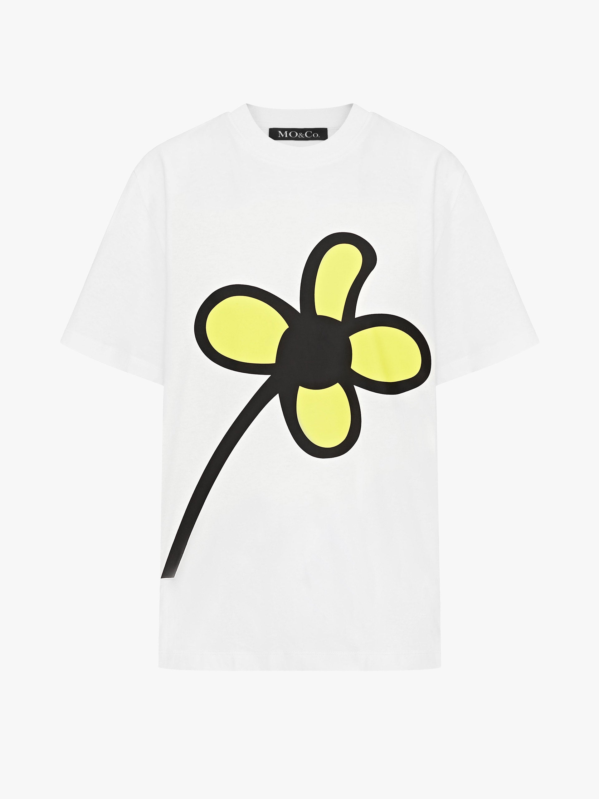 Flower Print Cotton T-Shirt