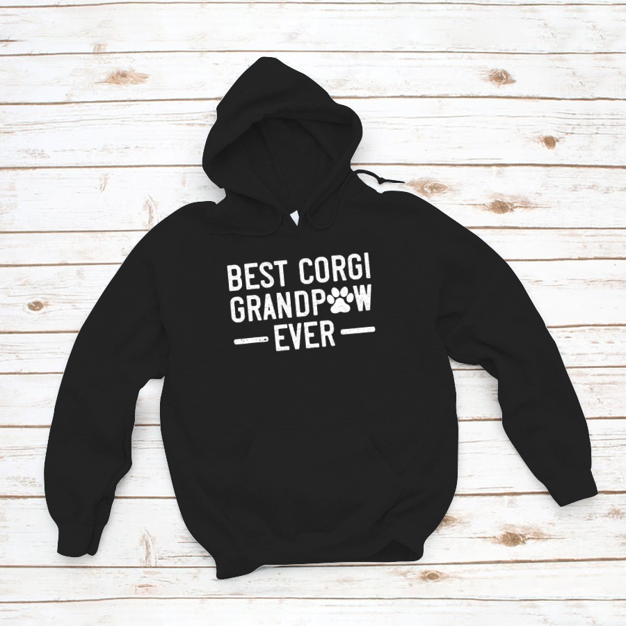 Mens Welsh Corgi Grandpa Gift Dog Best Corgi Grandpaw Ever Funny Tshirt