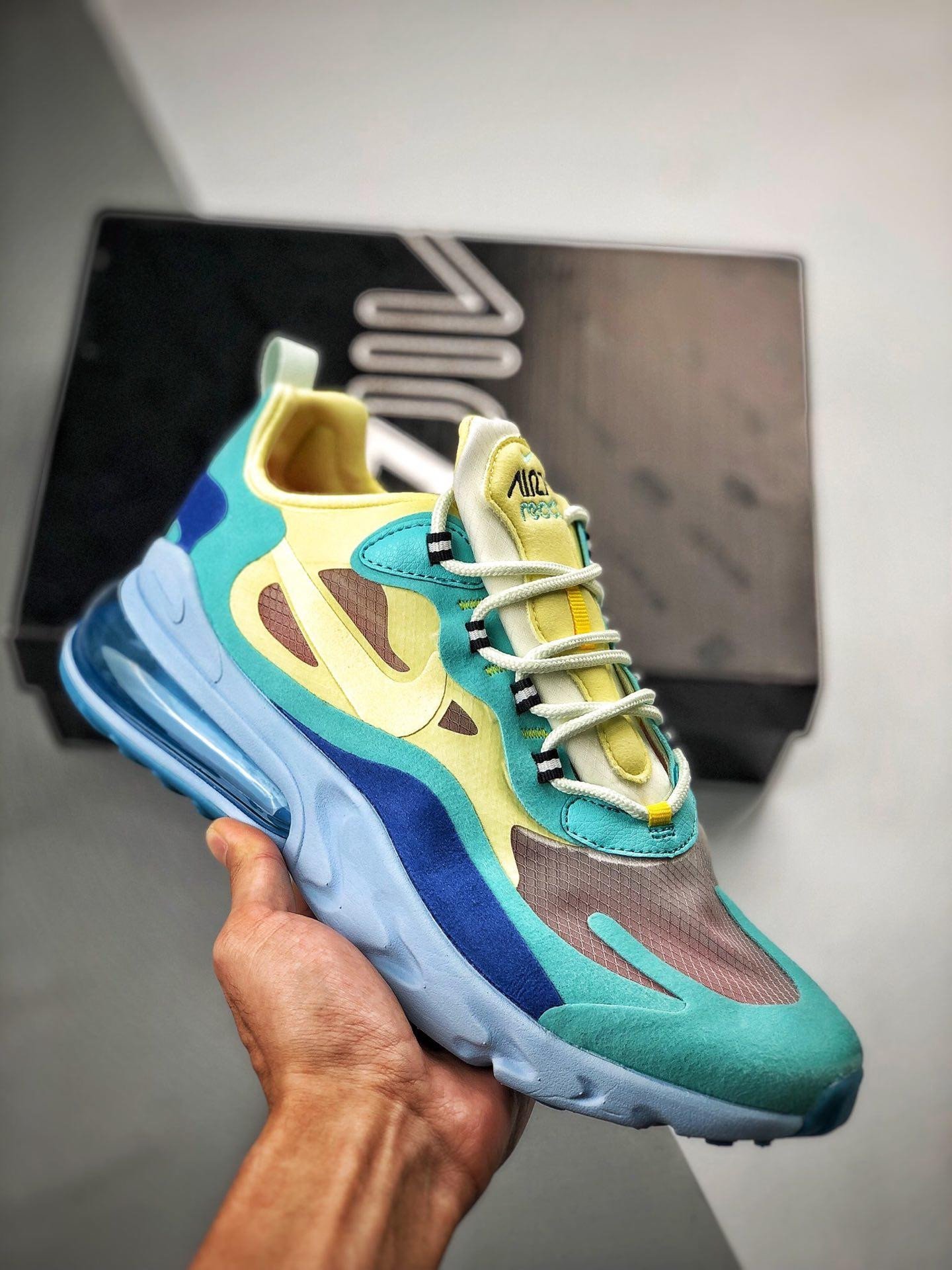 Nike Air Max 270 React Hyper JadeFrosted Spruce-Barely Volt 5339783