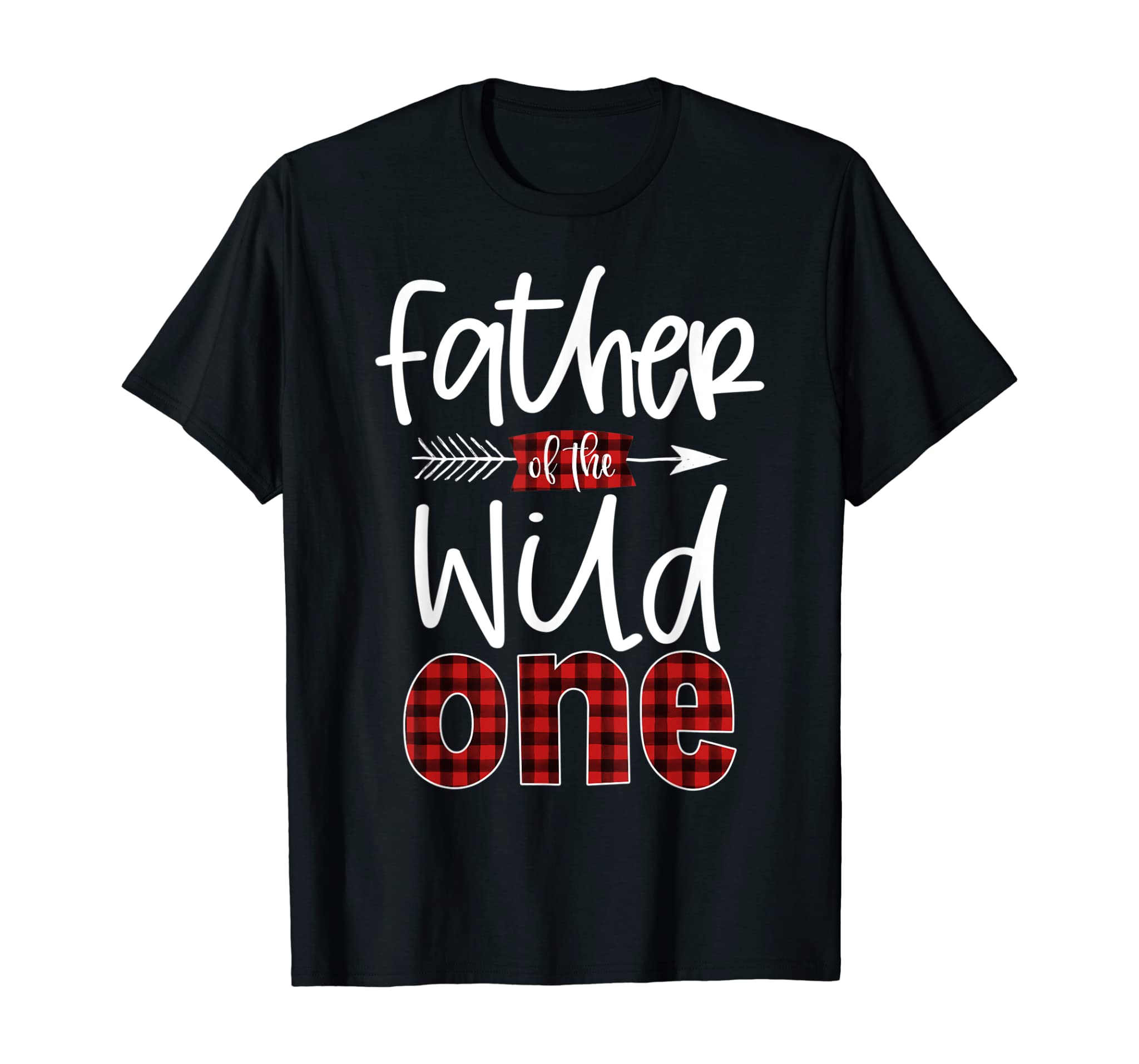 Father of the Wild One Buffalo Plaid Lumberjack 1st Birthday T-Shirt