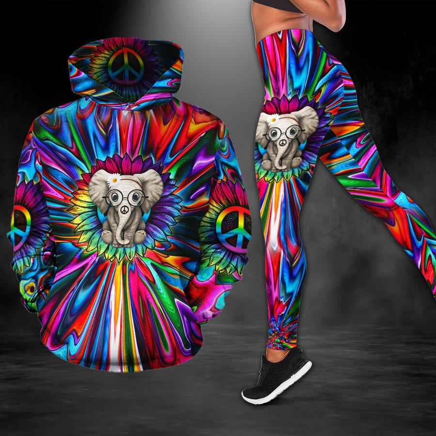 Hippie Elephant Chrome Color Hoodie & Legging