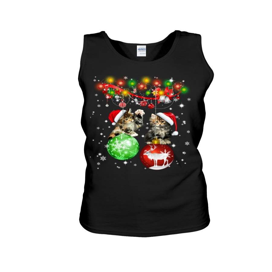 Christmas Cute Kittens With Balls Unisex Tank Top