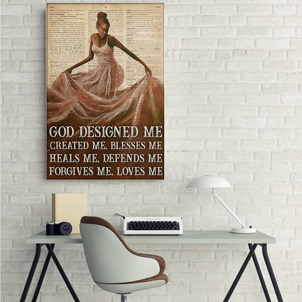 Afrocentric Custom Canvas Prints Vintage Black Lives Matter Poster Art Print African American Girl African Man Appealing Wall Art For Living Room