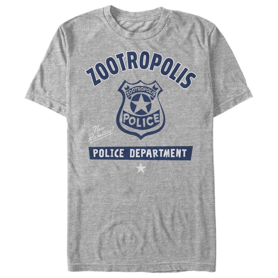 Zootopia Men’s Police Department Badge  T Shirt