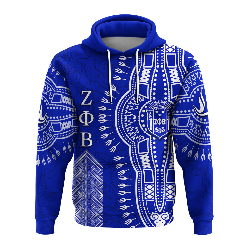 Zeta Phi Beta Personalized Hoodie Zphib Dashiki Design Lt7