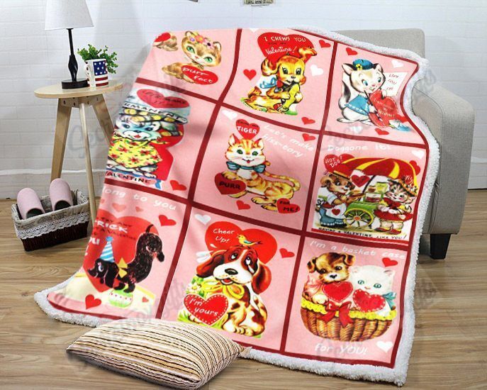 Valentine Animals Gs-Ml1401Tt Fleece Blanket