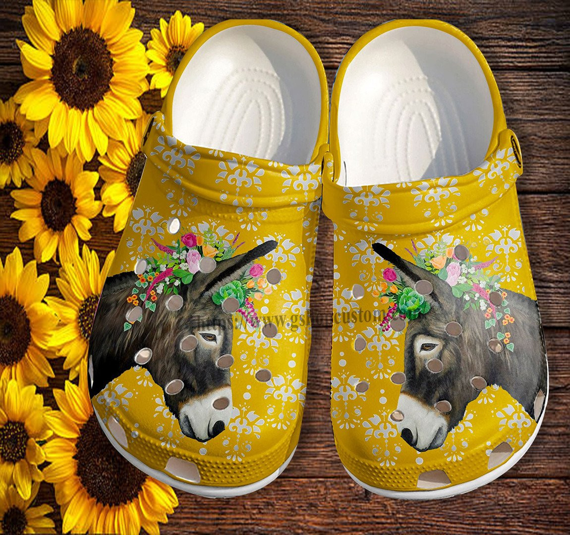 Donkey Flower Boho Crocss Shoes Gift Farmer- Donkey Girl Horse Lover Clogs Gift Women For Men Women Kids