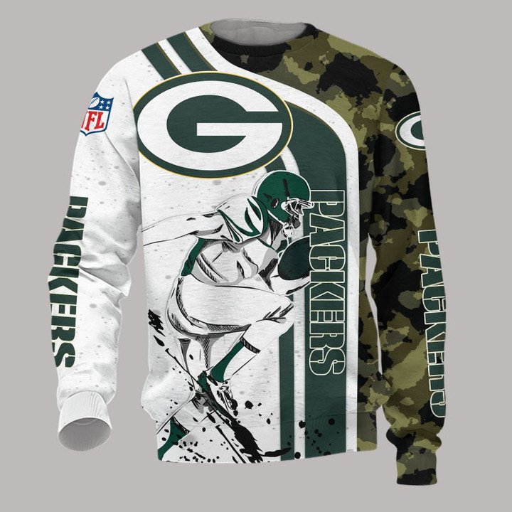 Green Bay Packers White Camo Gift For Fan Ugly Wool Sweater Christmas