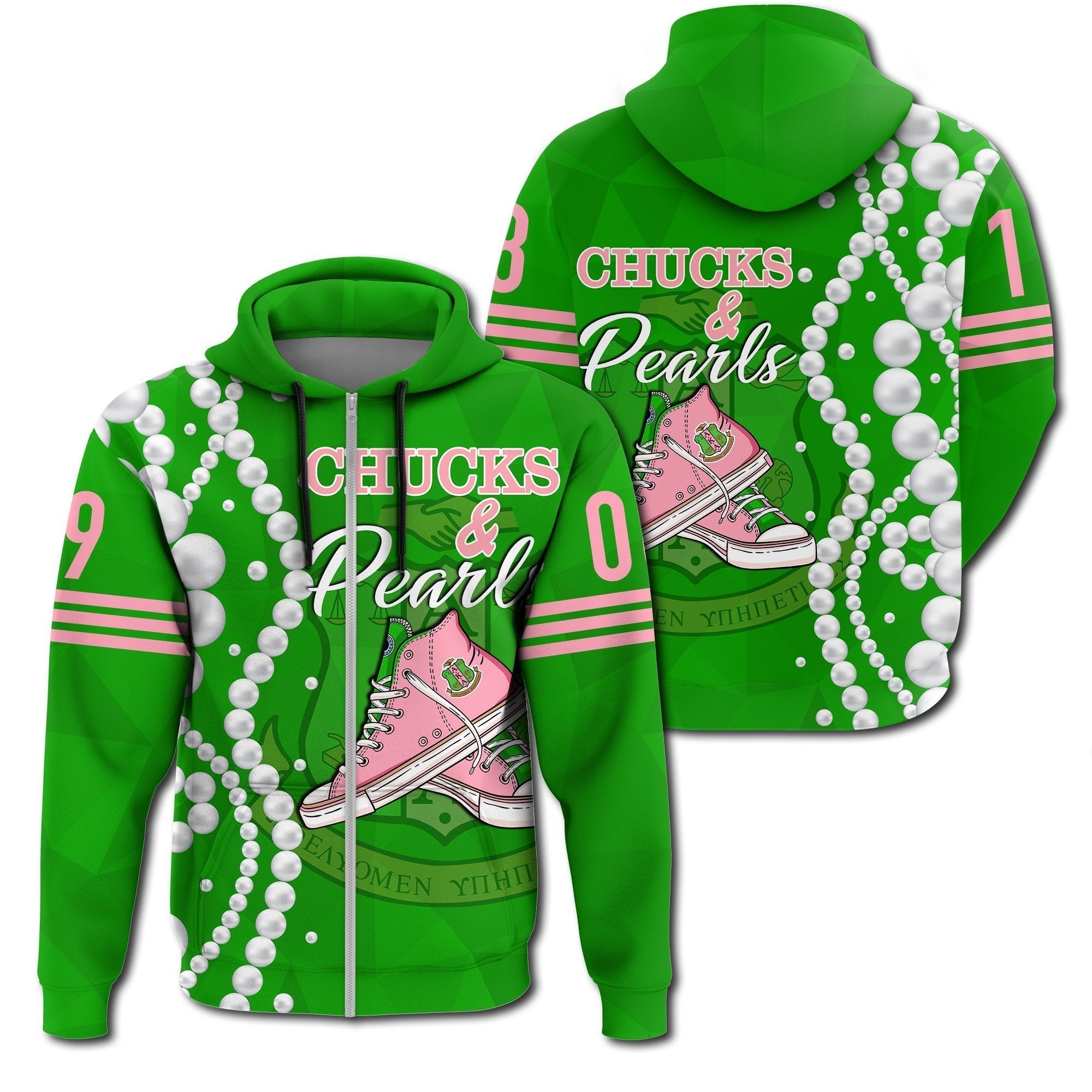 Alpha Kappa Alpha K.H Pearls Zip Hoodie