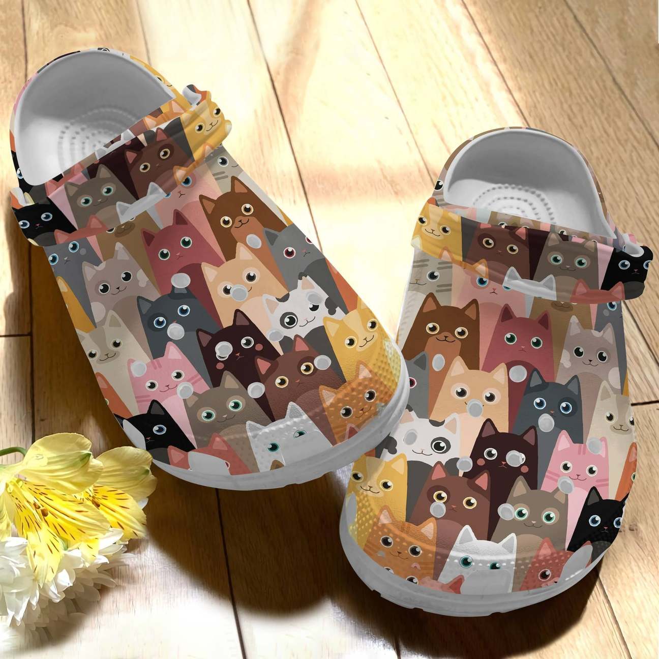 Cat Personalized Clog, Custom Name, Text Cat Cartoon, Fashion Style For Women, Men, Kid, Print 3D