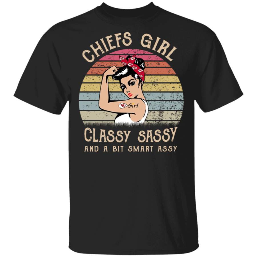 Kansas city Chiefs Girl classy sassy and a bit smart assy vintage Shirt Trending T-Shirt