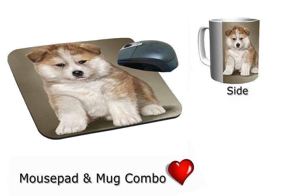 American Akita Inu Puppy Dog Mug & Mousepad Combo Gift Set