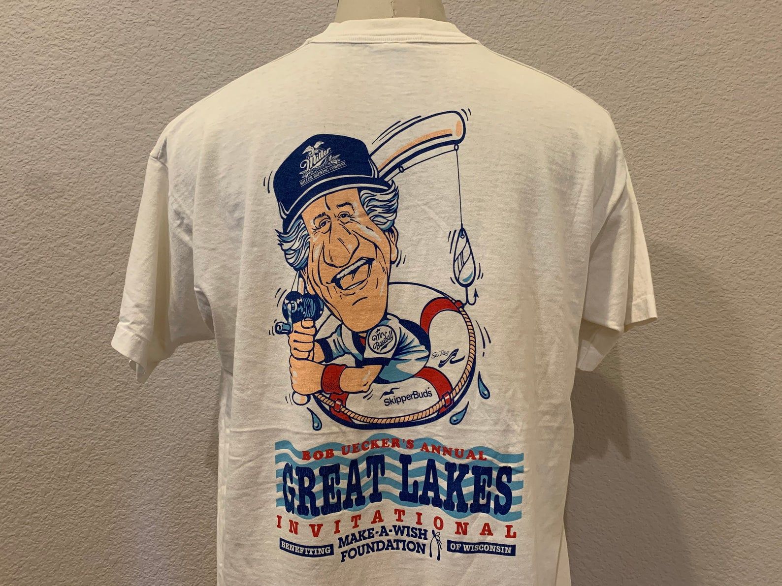 Vintage 90’s Miller Lite Beer Bob Uecker Great Lakes Invitational T Shirt