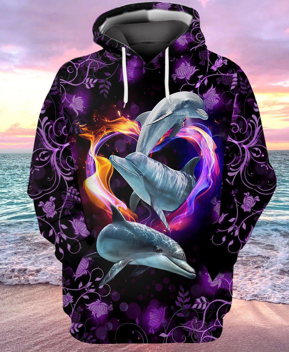 Dolphin Love Sea Purple Style – Hoodie – Hood02Fnn080921