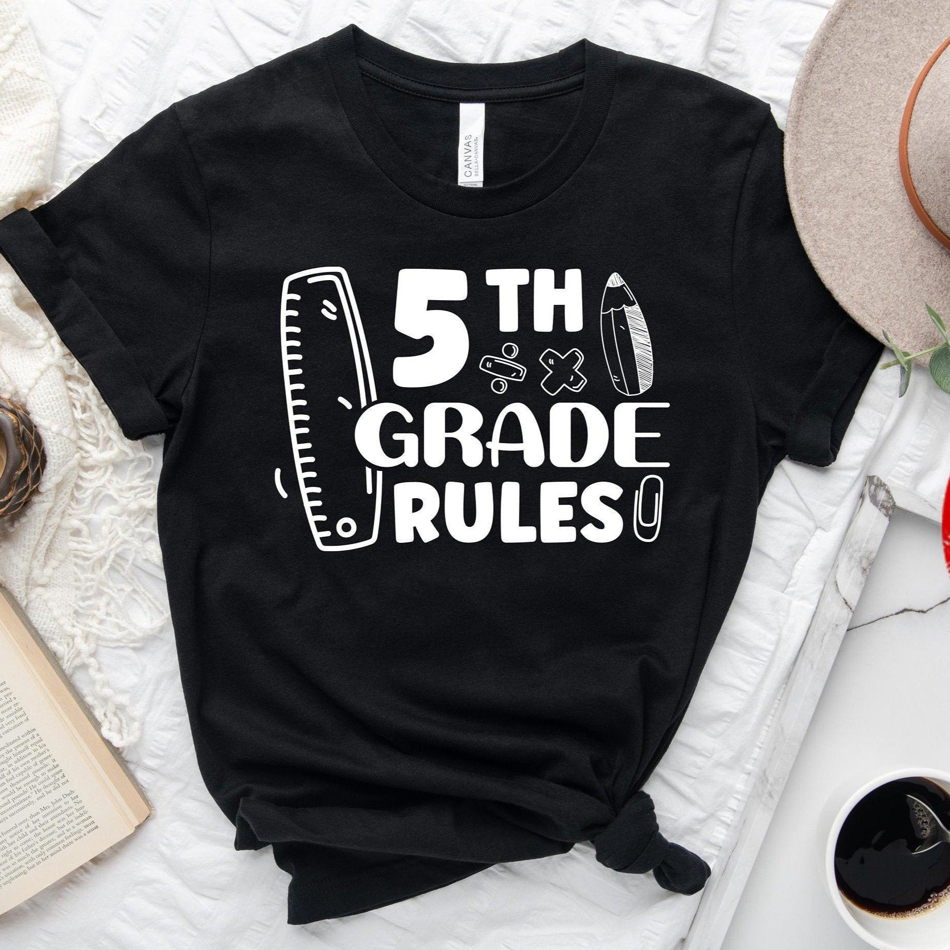 5Th Grade Rules Teacher Gift Back To School Standard/Premium T-Shirt