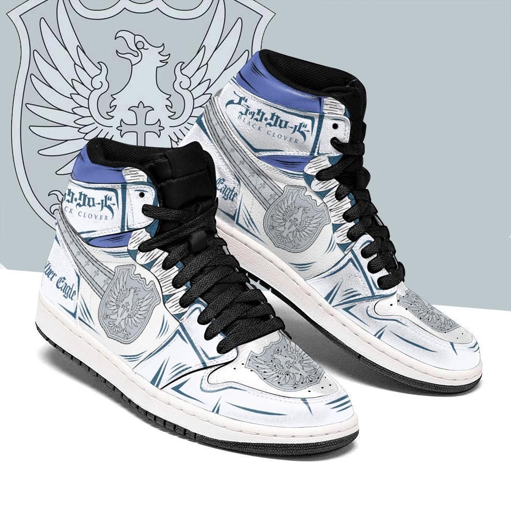 Silver Eagle Magic Knight Black Clover Anime Air Jordan Shoes Sport Sneakers