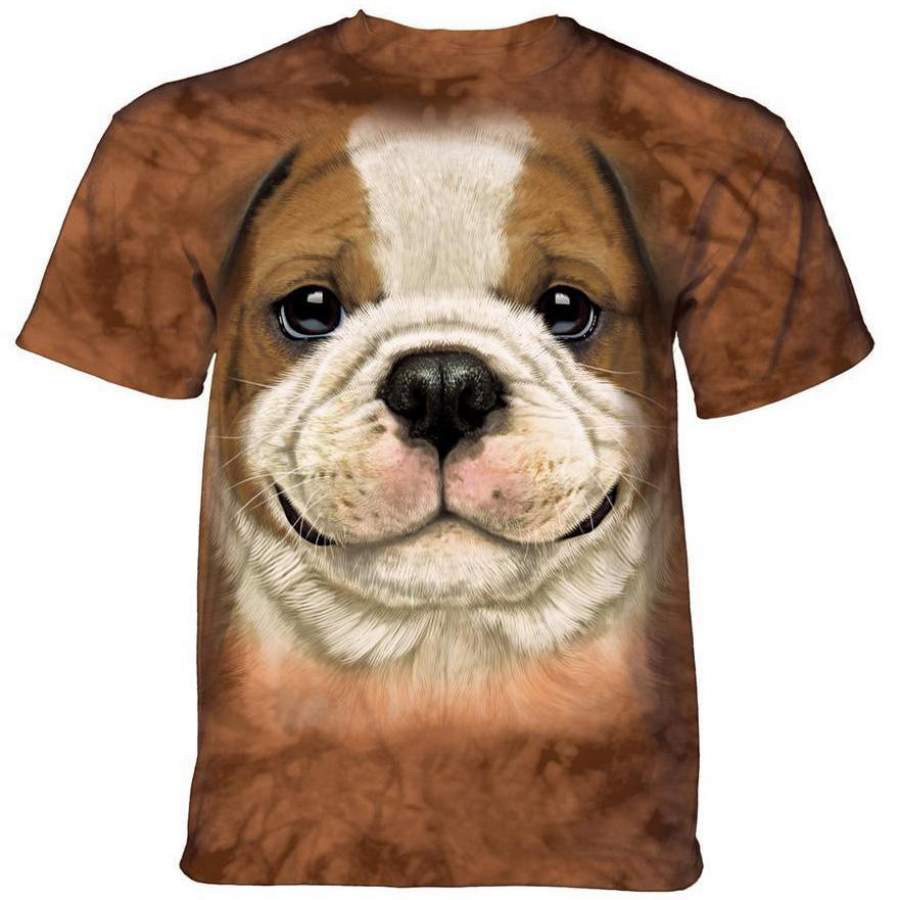 Big Face Bulldog Puppy – Adult Unisex T-Shirt