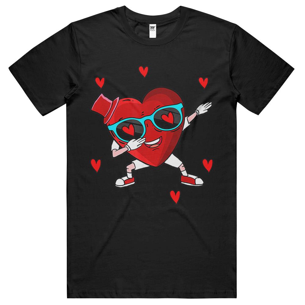 Dabbing Heart Valentines Day Kids Matching Boys Valentines T Shirts