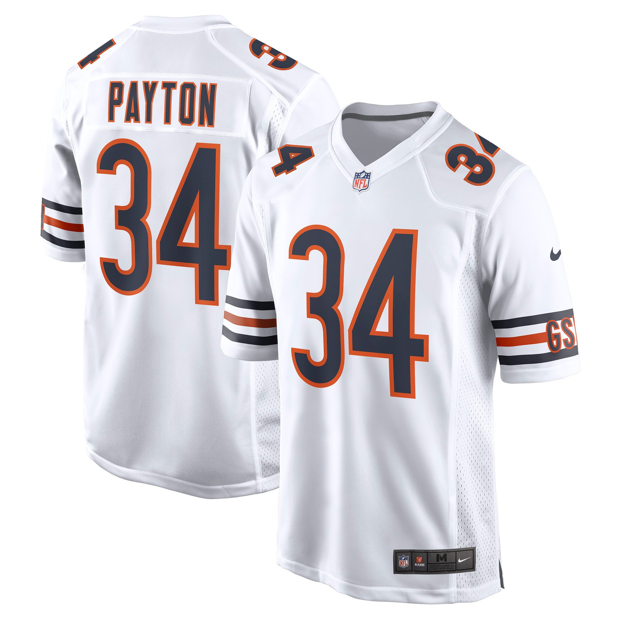 Walter Payton Chicago Bears Retired Player Away Game Jersey – White NFL