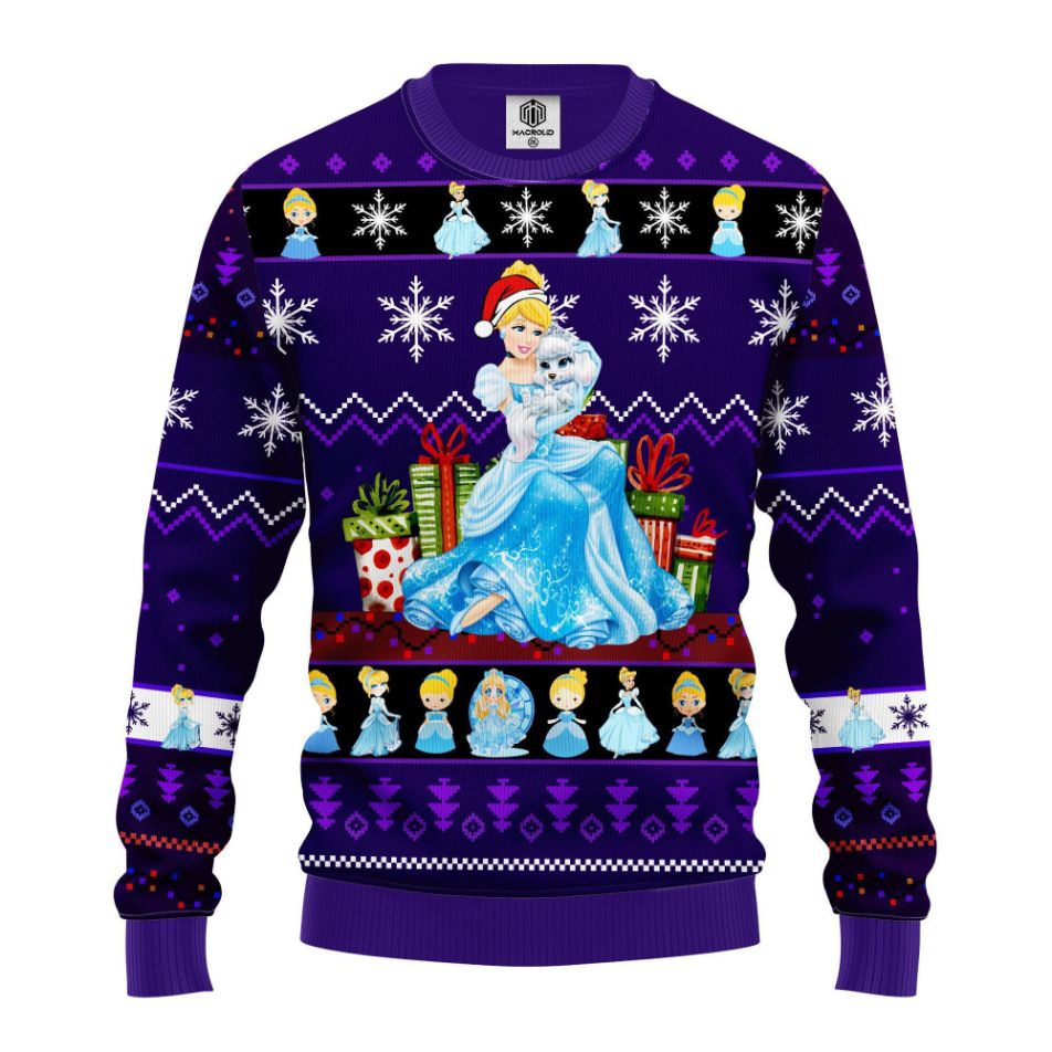 Xmas Cinderella Purple Wool Sweater