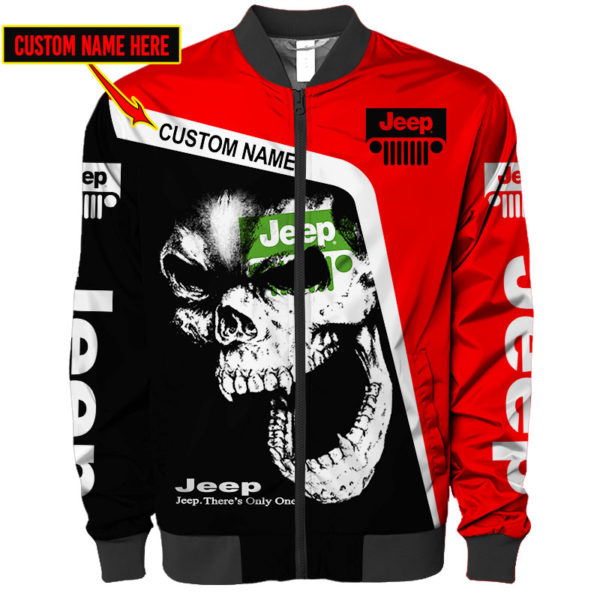 Custom Name Bomber Jacket Jeep, Jeep 3D Spring Autumn, Mens Casual Jacket Dc18