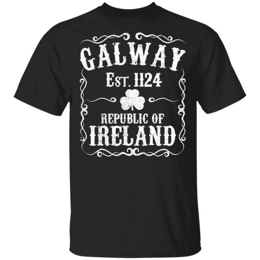 Galway Ireland Vintage St Patricks Day Irish Gift idea T Shirt Saint Paddys Patricks Tshirt Lucky Shirts Drink Green Beer Irish Gifts Funny Tee