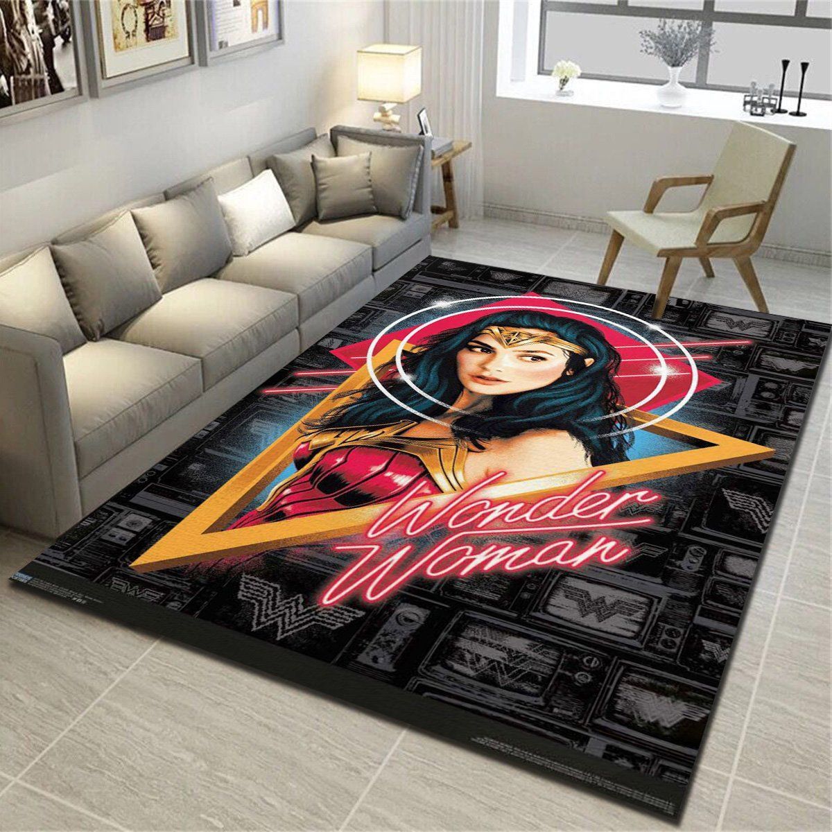 Dc Comics Movie Wonder Woman 984 Wonder Woman Rugs, Living Room Carpet