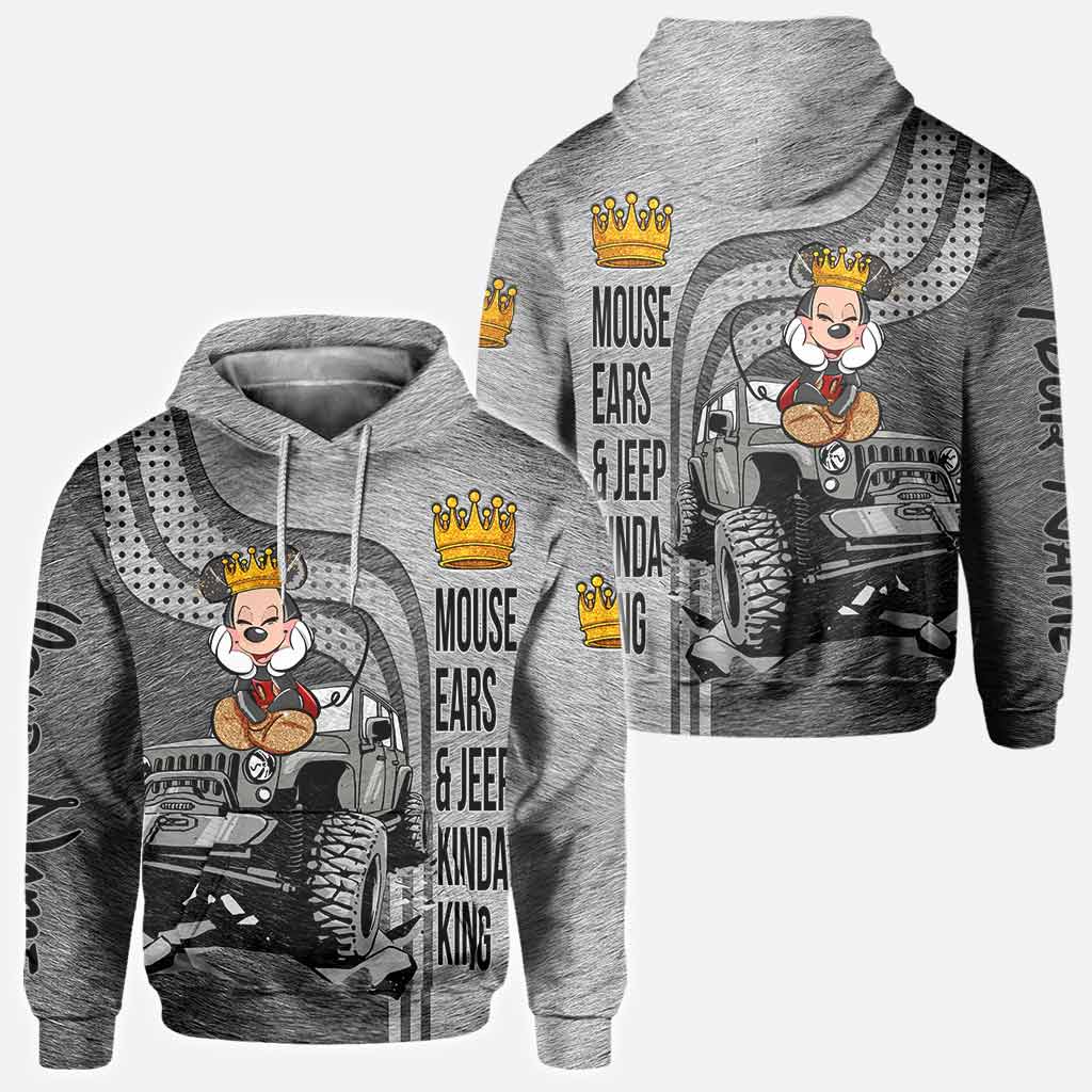 King And Queen – Personalized Couple Car Hoodies