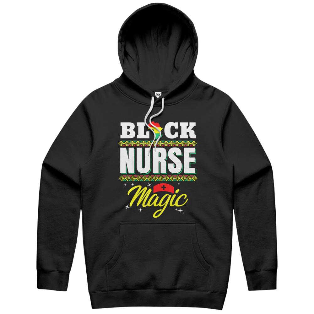 Black Nurse Afro Magic Melanin Black History Month Nurse Hoodie