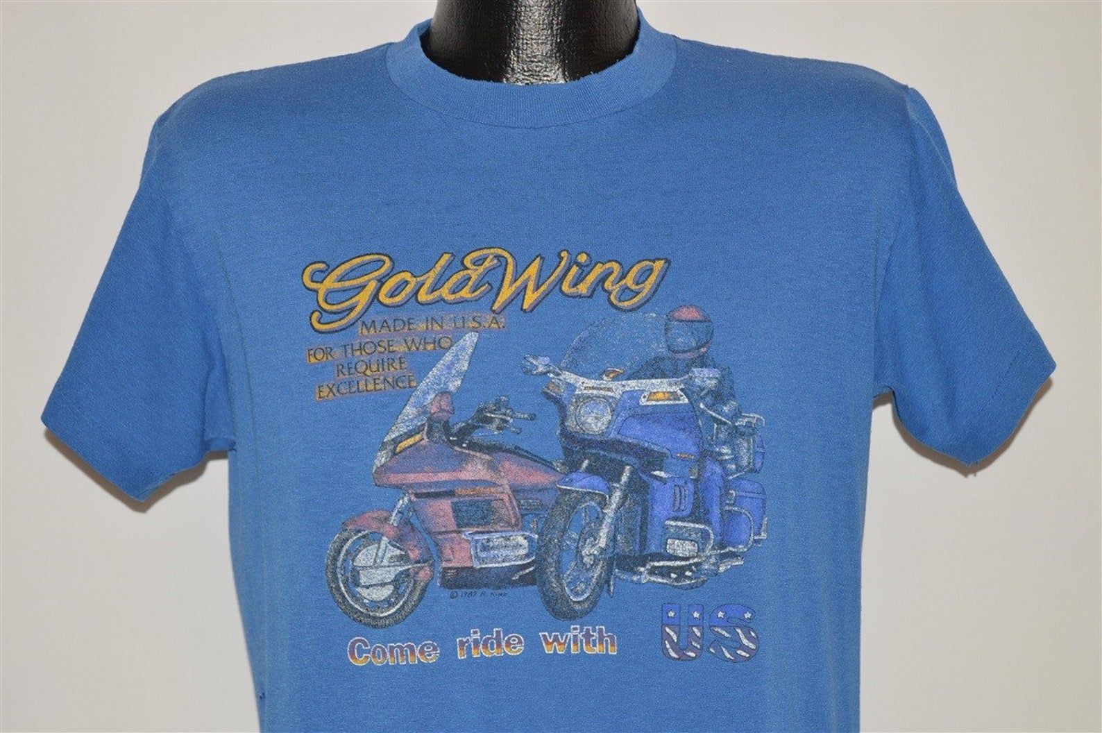 80S Gold Wing Made In Usa Come Ride With Us T-Shirt