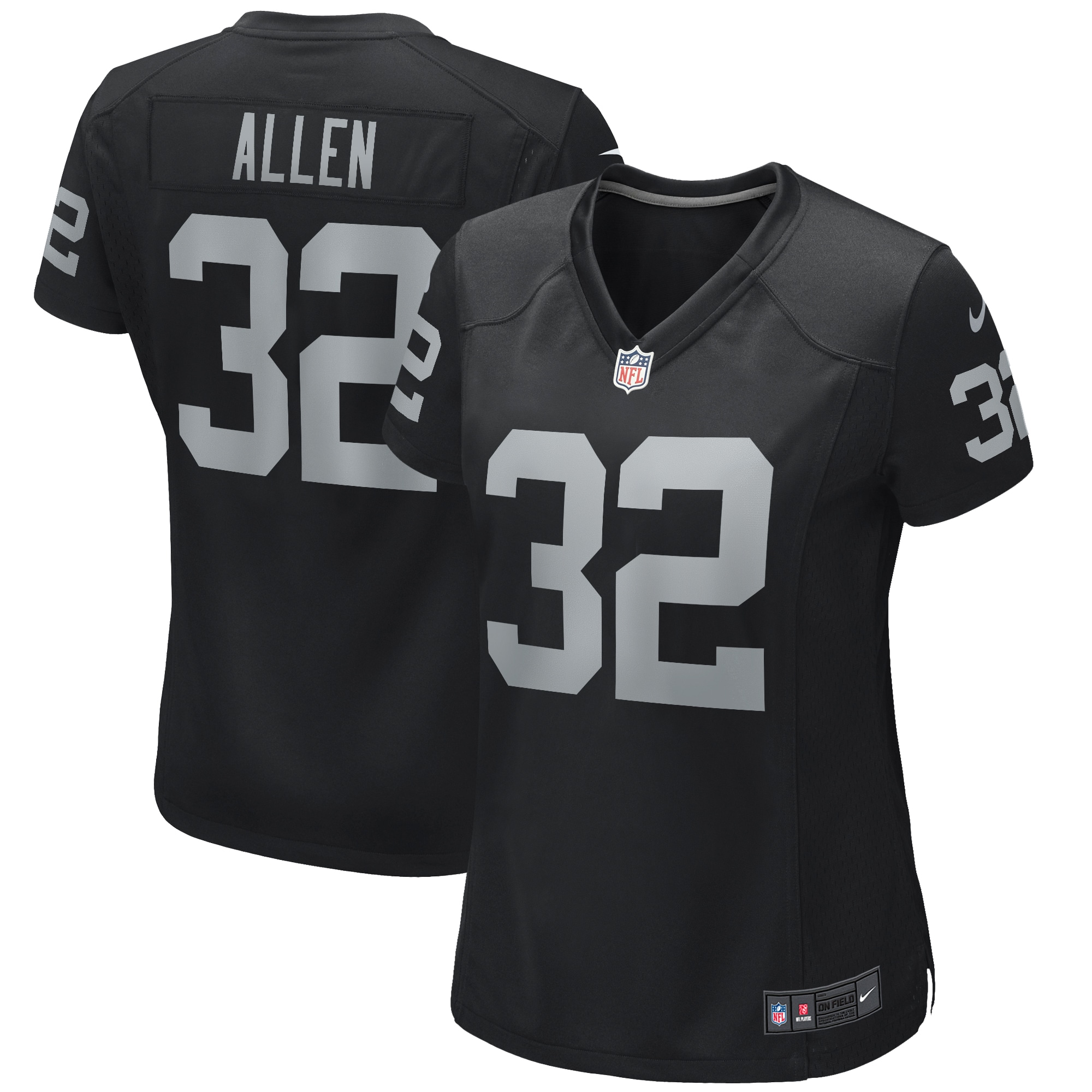 Women’s Las Vegas Raiders Marcus Allen Black Game Retired Player Jersey