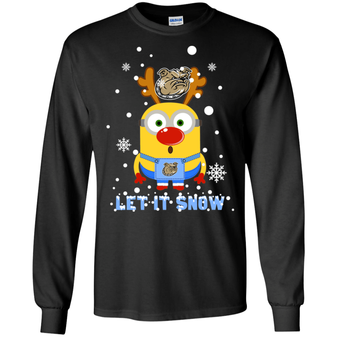 Buy Minion Bryant Bulldogs Ugly Christmas Sweaters Let It Snow Ls Cotton T-Shirt