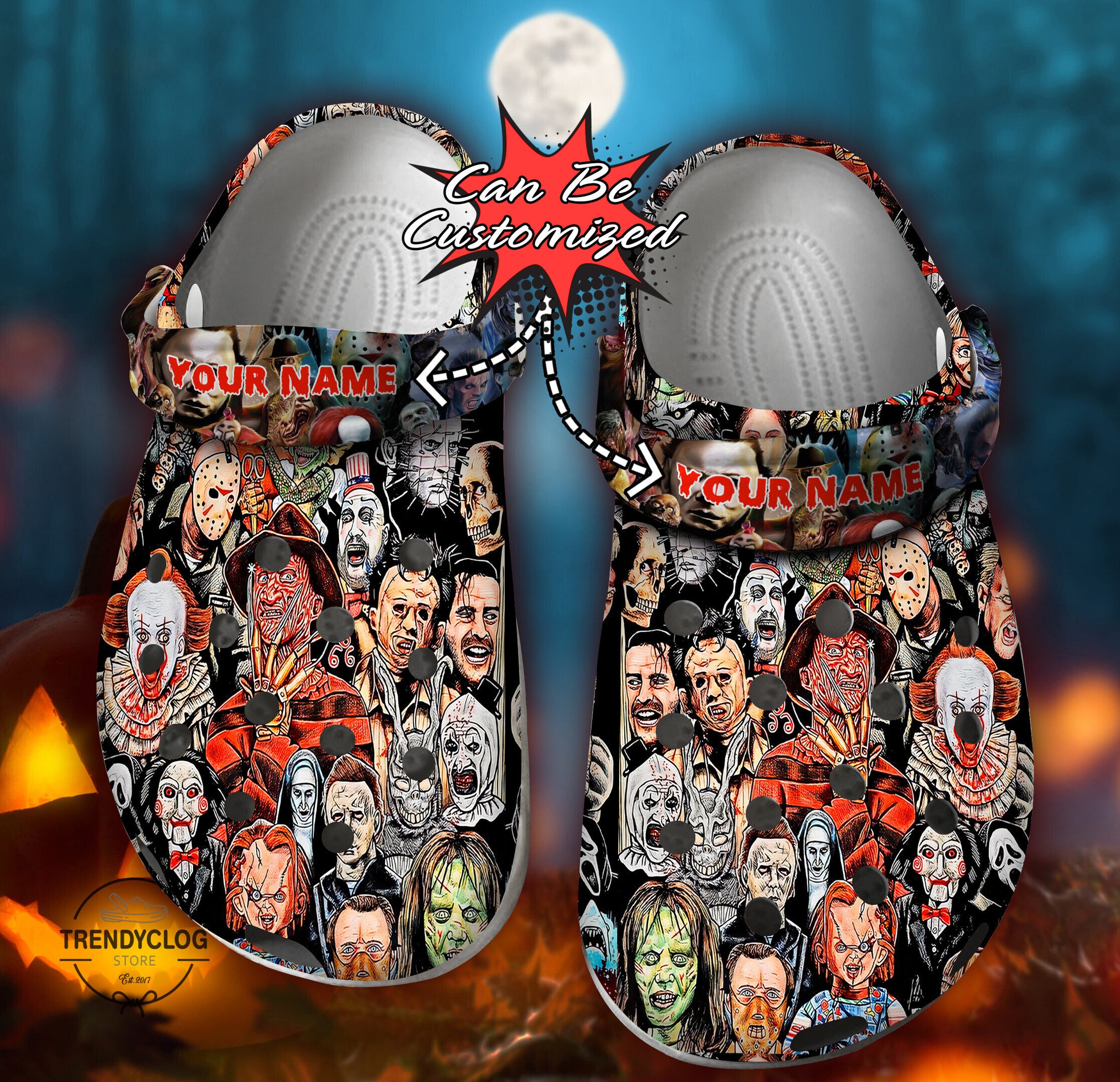 Halloween Crocs Halloween Horror Movies Clog Shoes   5f1caa0f0297a131116f251a06abfac0 