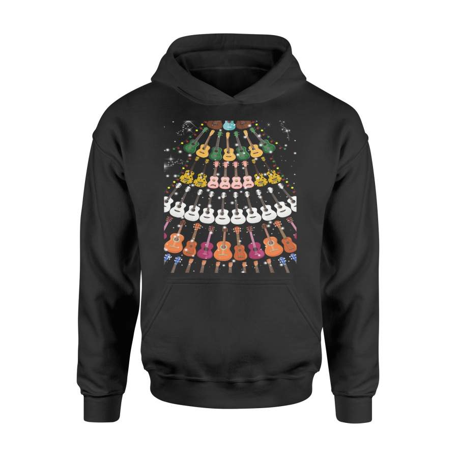 Ukulele Lover Christmas Tree Merry Xmas Gift Long Sleeve – Standard Hoodie