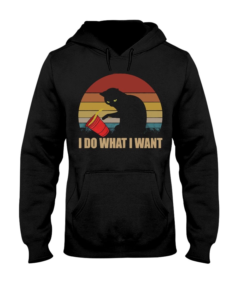 Cat I Do What I Want Retro Vintage For Cat Lovers Hoodie