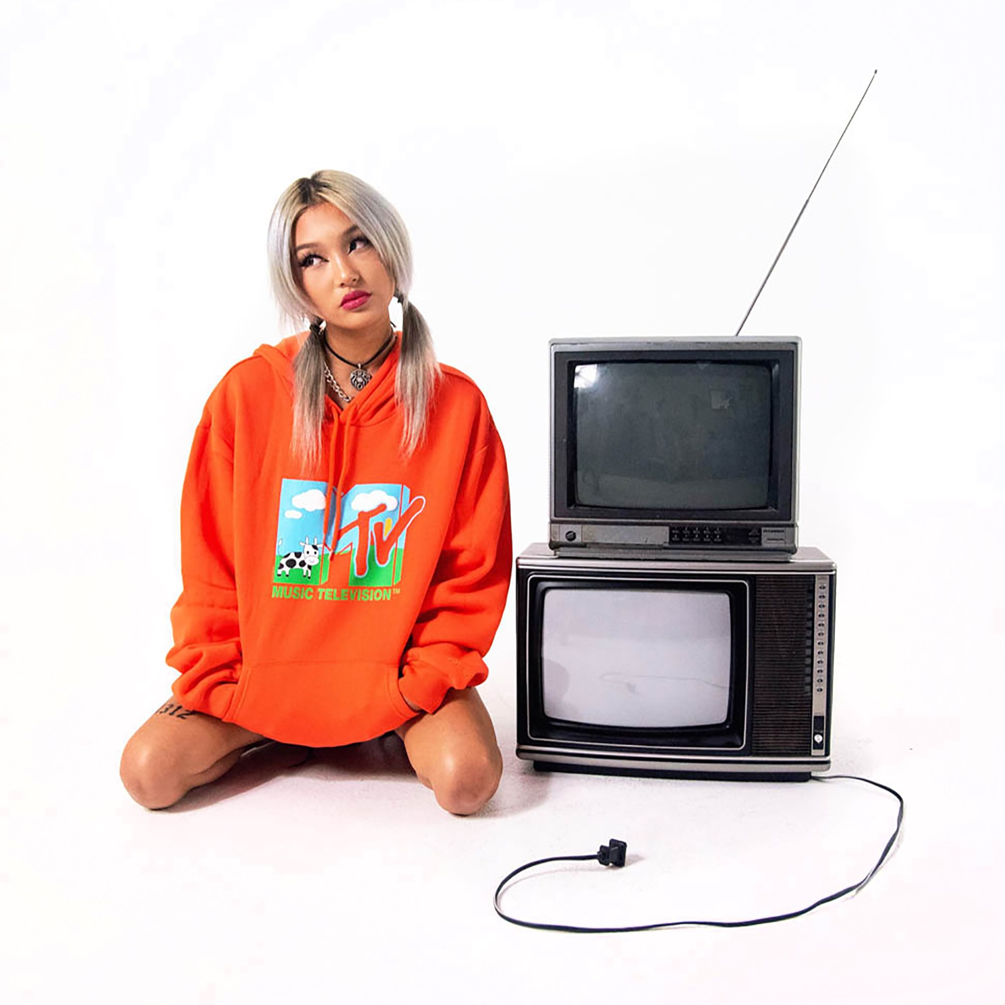 Cow Logo Orange Hoodie