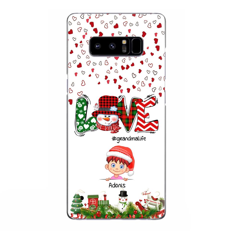 Custom Personalized Christmas Grandmalife Phone Case – Upto 6 Kids – Christmas Gift For Grandma, Mama – Case For Iphone And Samsung