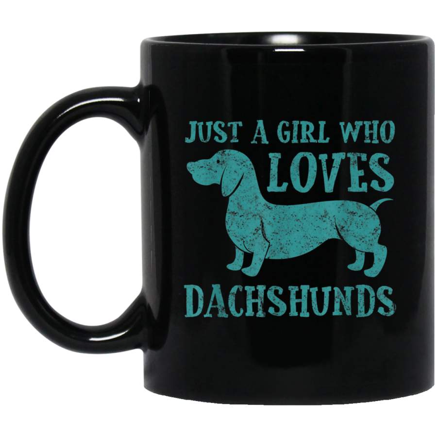 Vintage Just A Girl Who Loves Dachshunds Mug