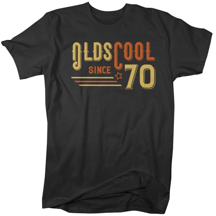 Men’s Vintage T Shirt 1970 Birthday Shirt Olds Cool 50th Birthday Tee Retro Gift Idea Vintage Tee Oldscool Shirts