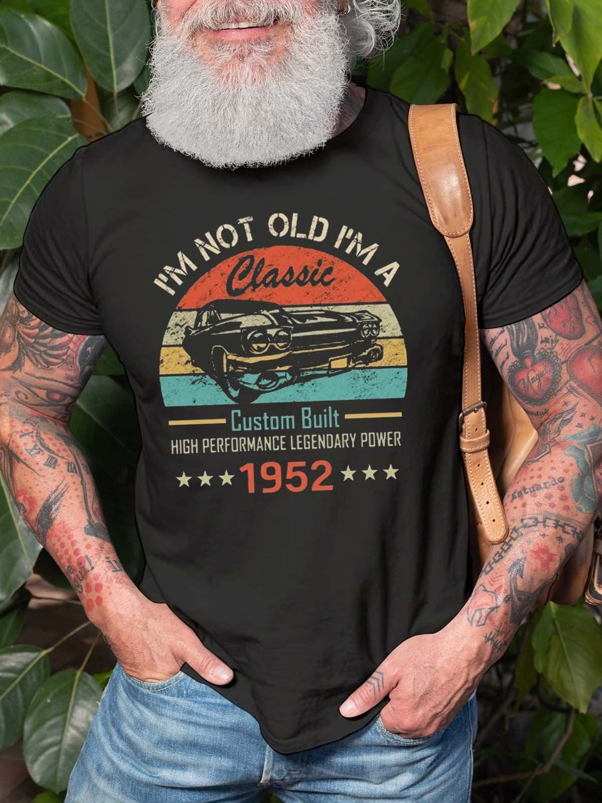 Men’S 70Th Birthday 1952 Hotrod 1952 Birthday Gift T-Shirt