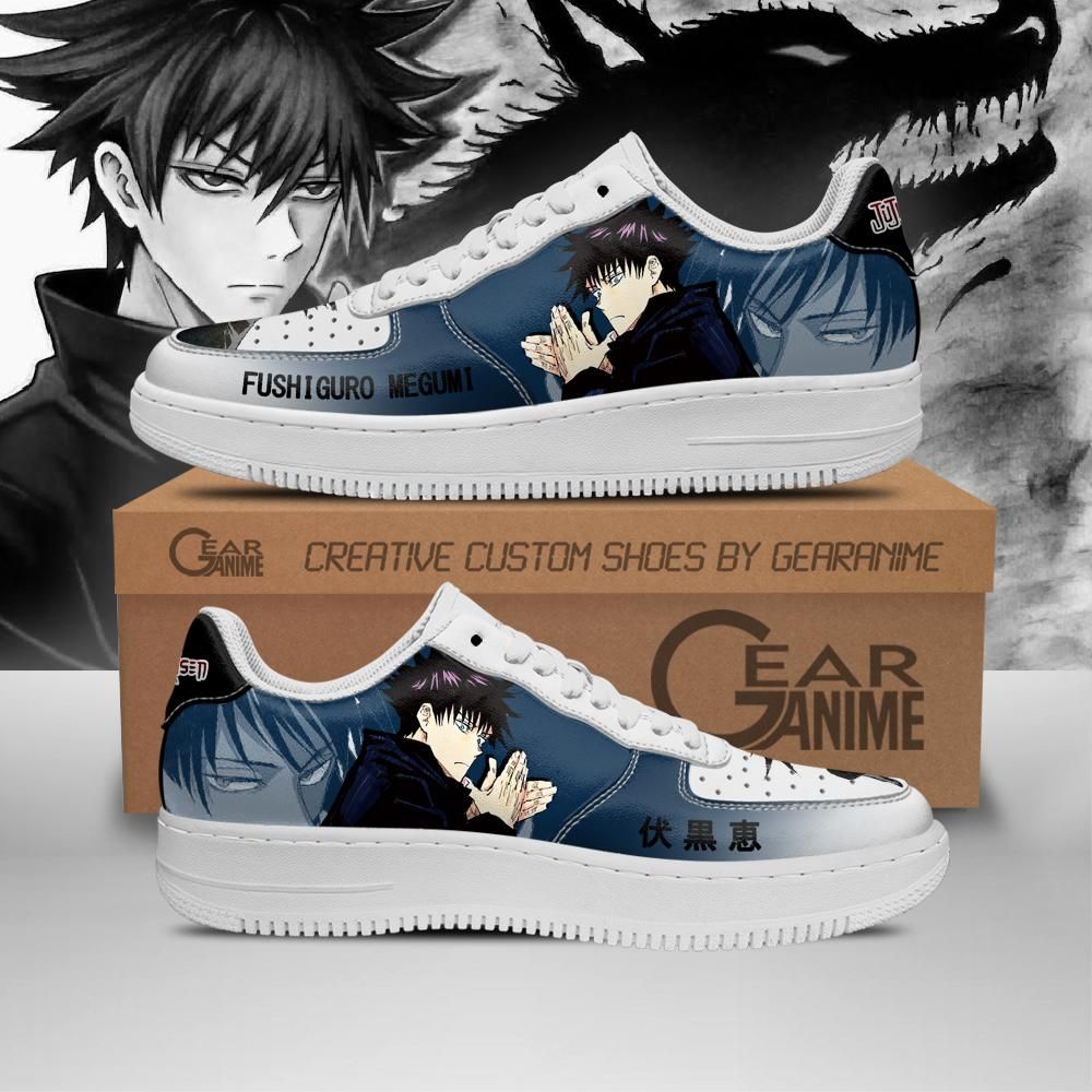 Fushiguro Megumi Jujutsu Kaisen Air Force Shoes Sneakers Custom Anime