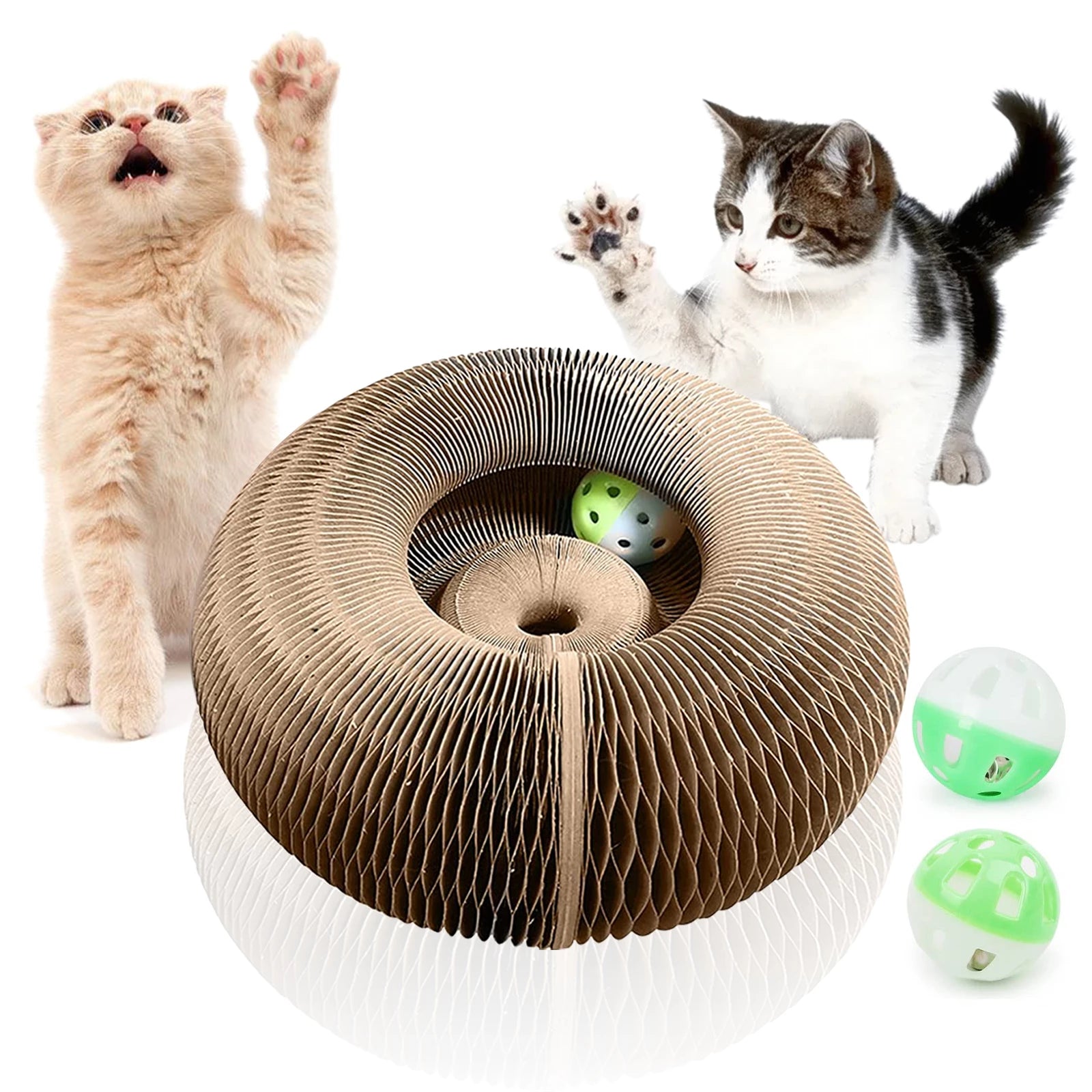 Pet Cat Scratcher Collapsible Folding Corrugated Paper Magic Organ Deform Cat Scratch Board Toy Cat Bed