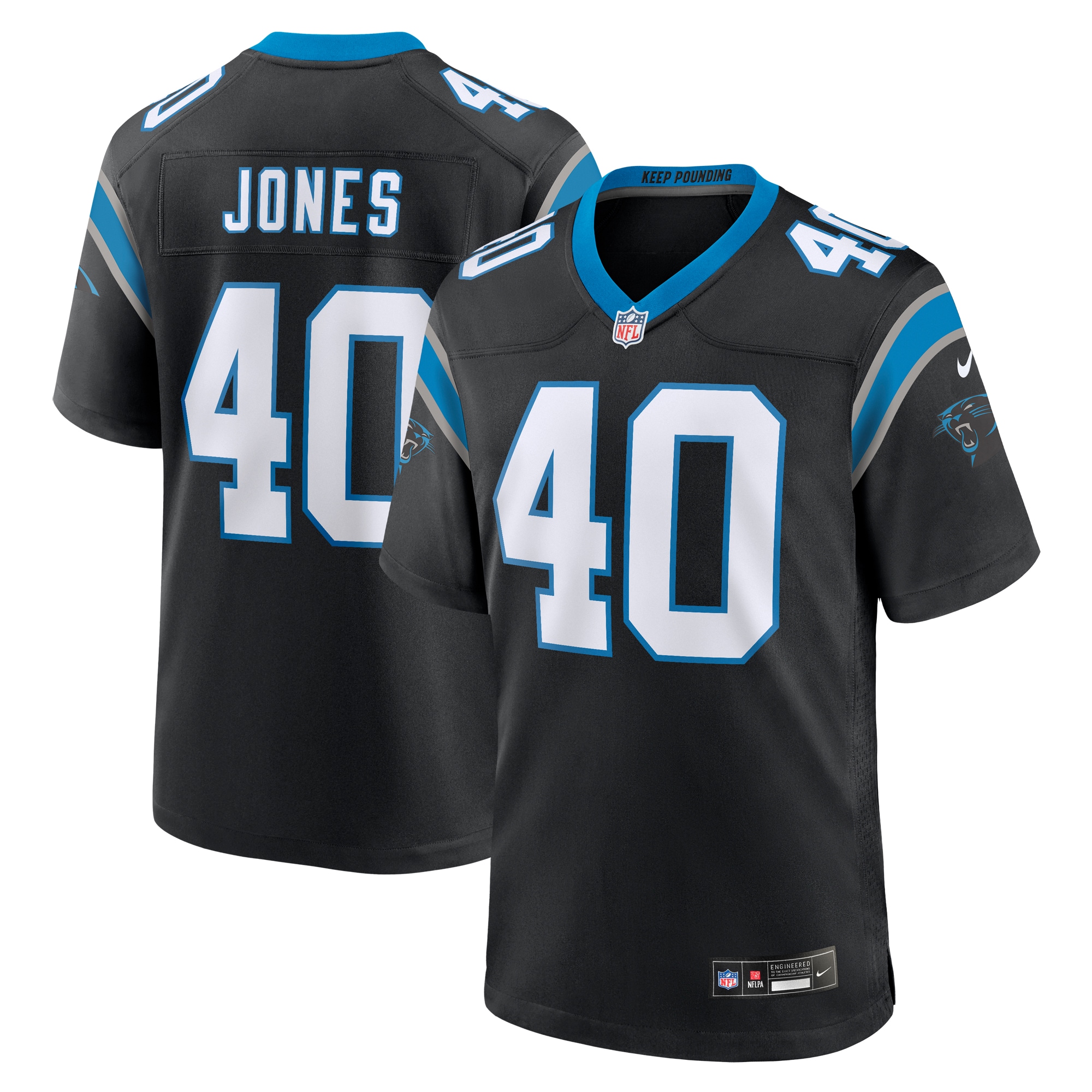 Men’s Carolina Panthers Deion Jones  Black  Game Jersey