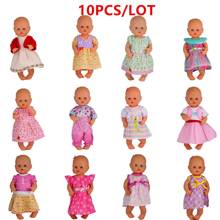 35cm Famosa Doll Clothes Nenuco Ropa y su Hermanita 10PCS/LOT Doll Accessories DIY Dress Up For 13inch My Little Famosa Doll alx