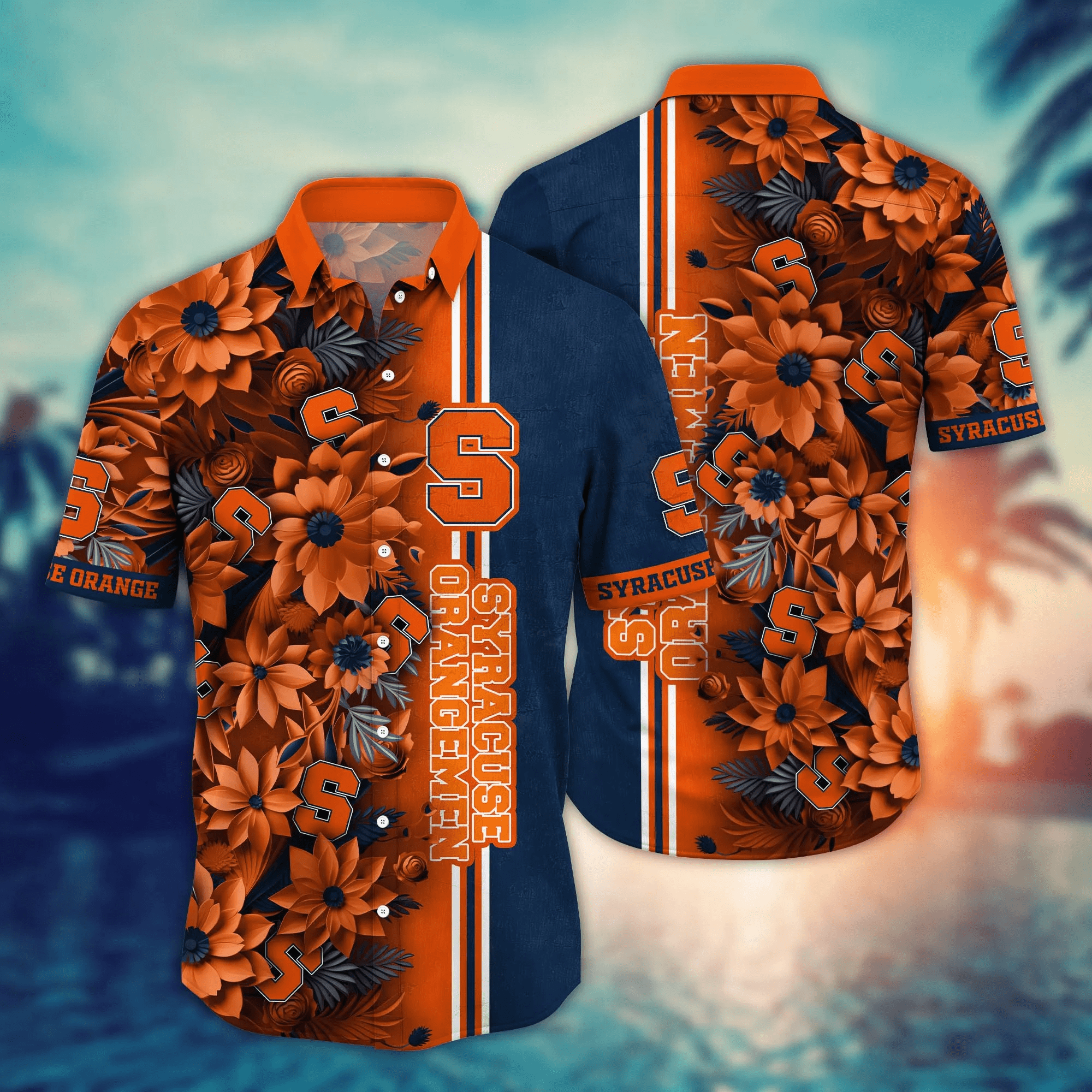 Syracuse Orange NCCA Hawaiian Shirt Custom Sun-Soaked Aloha Shirt