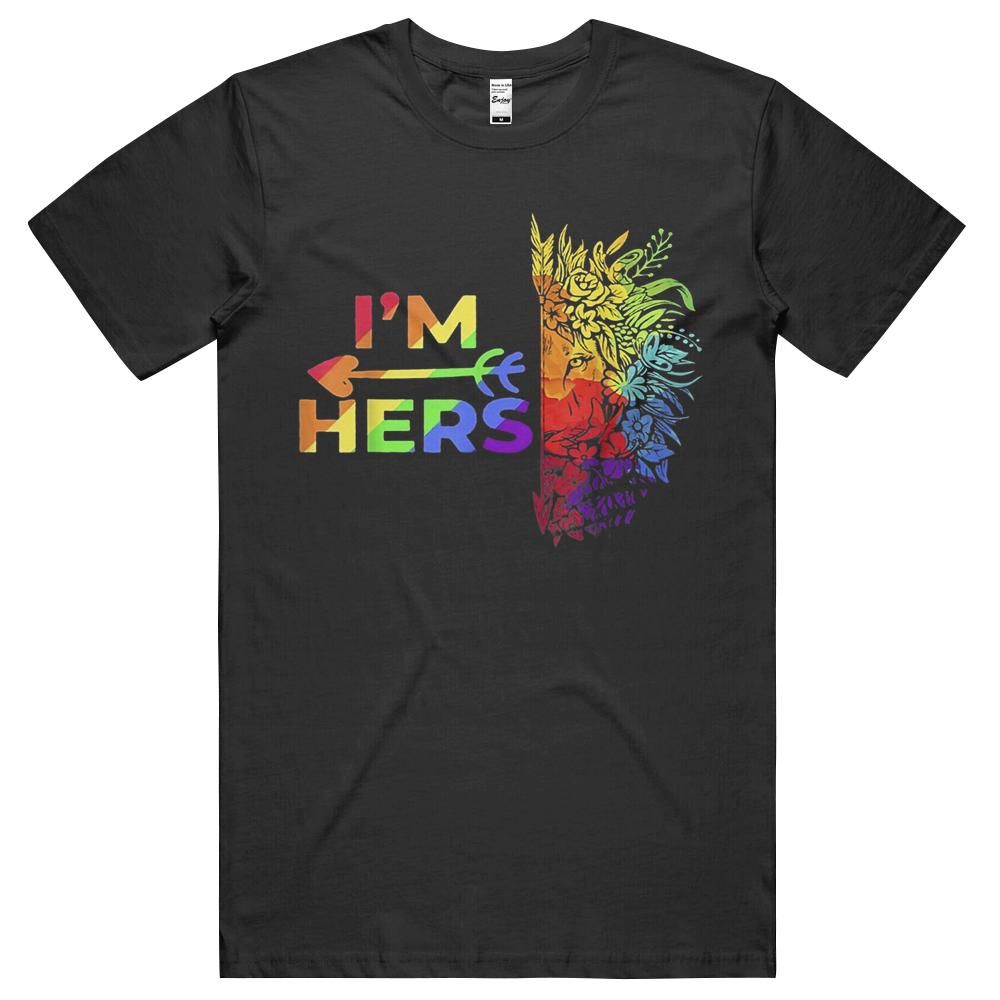 She’s Mine I’m Hers Lgbt Lion Couple Tee Lover Lgbt Pride T-Shirt, Hoodie, Long Sleeve Tee