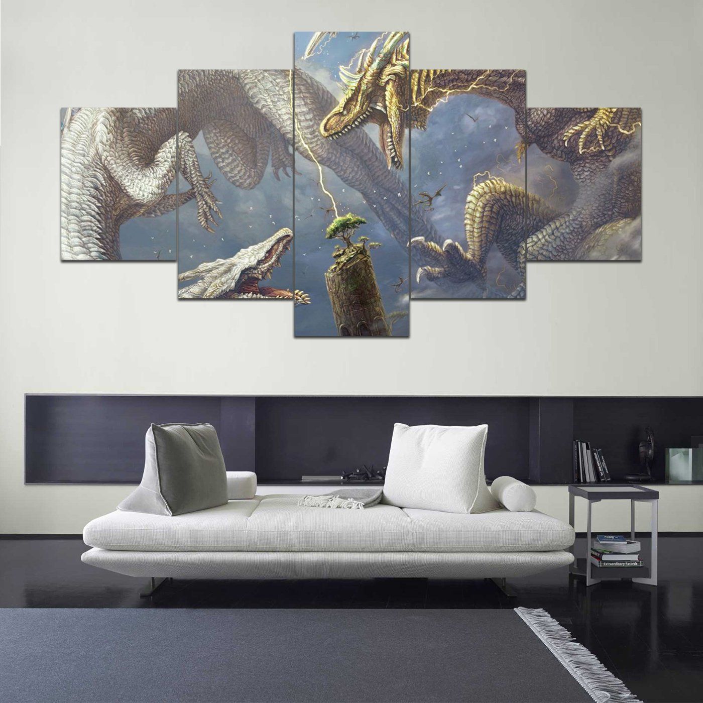 Battle Of God 5 Panel Canvas Art Wall Decor Home Decor