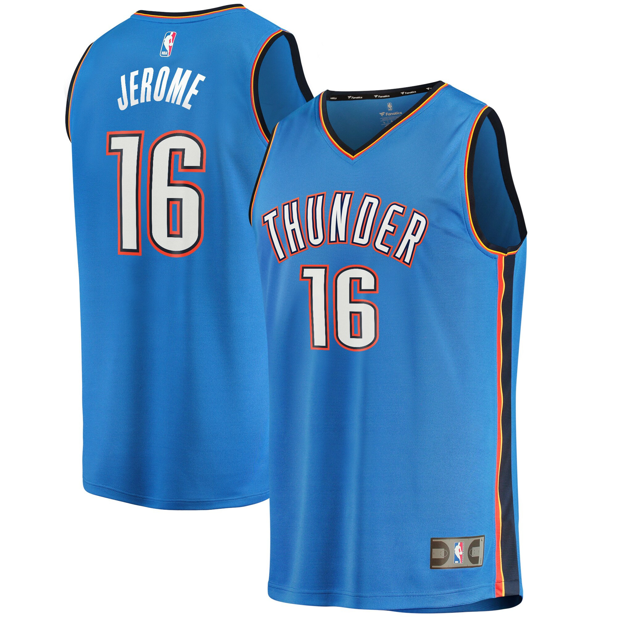 Ty Jerome Oklahoma City Thunder Fanatics Branded 2021/22 Fast Break Replica Jersey – Icon Edition – Blue NBA