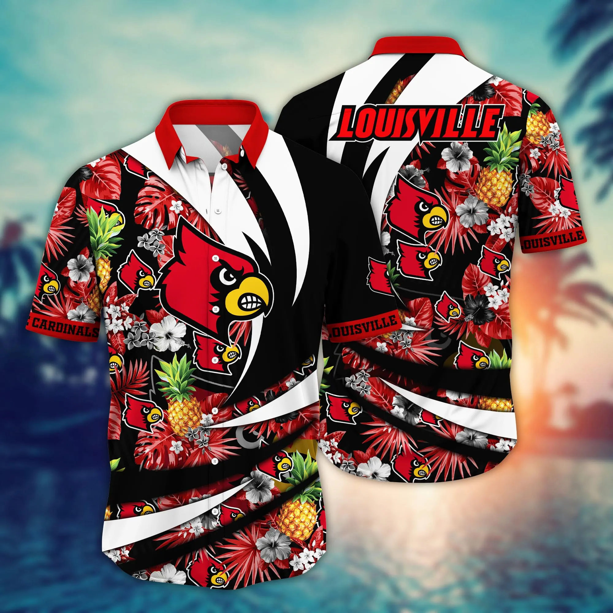 Louisville Cardinals NCAA Hawaiian Shirt Bikinis Aloha Shirt