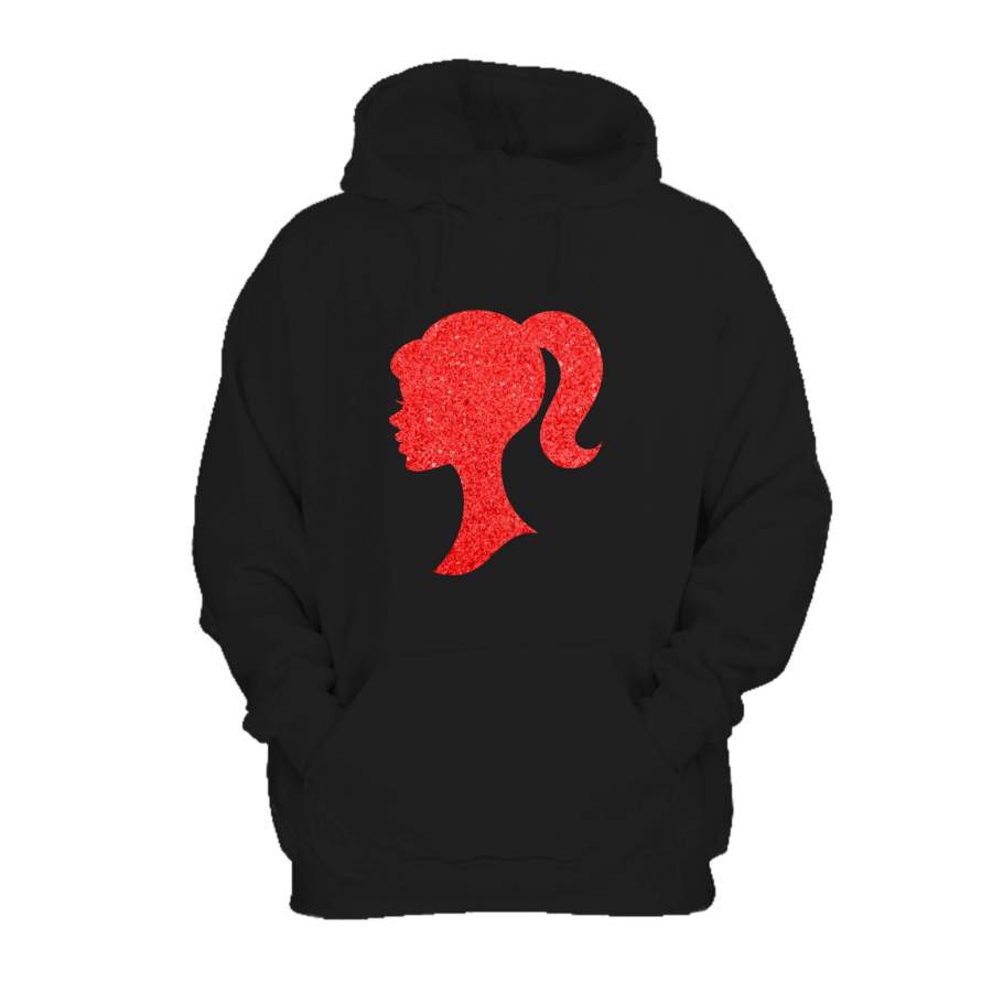 Adult Barbie Birthday Silhouette Head Hoodie